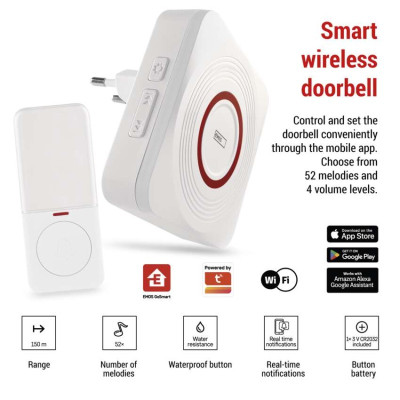 Розумний бездротовий дверний дзвінок EMOS P5735WS WIFI