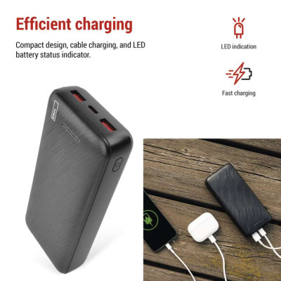 Павербанк EMOS B0572B 22,5W/20000mAh, чорний, PD20W Павербанк EMOS B0572B 22,5W/20000mAh, чорний, PD20W