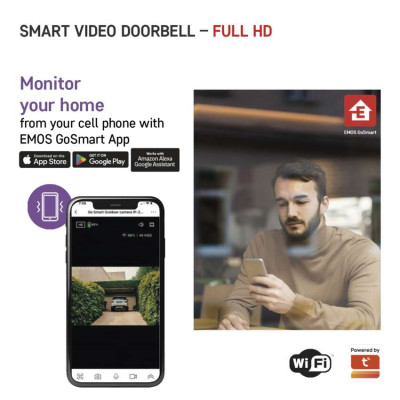 Розумний бездротовий відеодзвінок Emos H4031 GoSmart з Wi-Fi