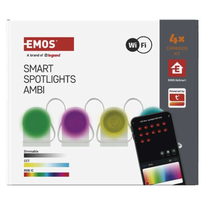 Комплект розширення розумного LED-освітлення EMOS ZIW154R, Wi-Fi для стартового набору ZIW15CR Комплект розширення розумного LED-освітлення EMOS ZIW154R, Wi-Fi для стартового набору ZIW15CR