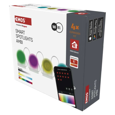 Комплект розширення розумного LED-освітлення EMOS ZIW154R, Wi-Fi для стартового набору ZIW15CR Комплект розширення розумного LED-освітлення EMOS ZIW154R, Wi-Fi для стартового набору ZIW15CR