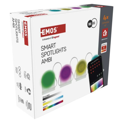 Комплект розширення розумного LED-освітлення EMOS ZIW154R, Wi-Fi для стартового набору ZIW15CR Комплект розширення розумного LED-освітлення EMOS ZIW154R, Wi-Fi для стартового набору ZIW15CR