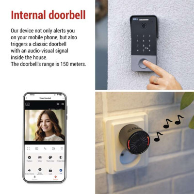 Розумний бездротовий відеодзвінок Emos H4034 IP-21PoE з Wi-Fi