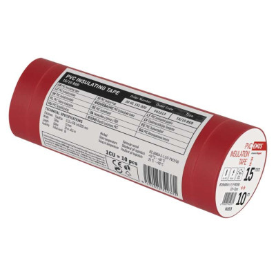 Ізоляційнв стрічка EMOS PVC 15/10 червоний F61513