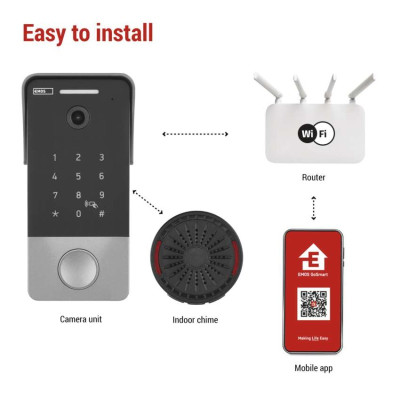 Розумний бездротовий відеодзвінок Emos H4034 IP-21PoE з Wi-Fi