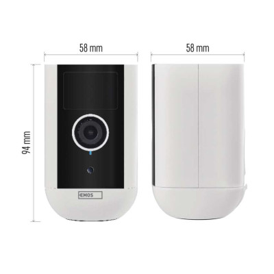 Розумна IP-камера Emos H4063 GoSmart.Li-ion 9600 mAh. зовнішня. з Wi-Fi. біла