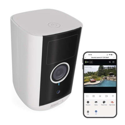 Розумна IP-камера Emos H4063 GoSmart.Li-ion 9600 mAh. зовнішня. з Wi-Fi. біла