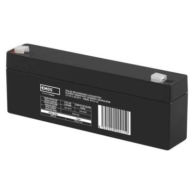 Акумуляторна батарея EMOS B9672, AGM, 12V, 2,2Ah, fast 4,7mm