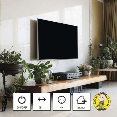 Мережевий подовжувач Emos PC1425R 4 розетки 5 м 1,5 мм² Мережевий подовжувач Emos PC1425R 4 розетки 5 м 1,5 мм²