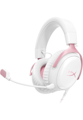 Навушники з мікрофоном HyperX Cloud III White/Pink (9W1Q4AA)