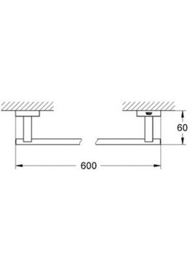 Essentials Cube Тримач для лазневого рушника 600 мм (40509001)