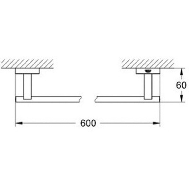 Essentials Cube Тримач для банного рушника 600 мм  (40509001)