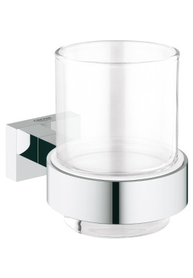 Essentials Cube Склянка скляна з тримачем (40755001)