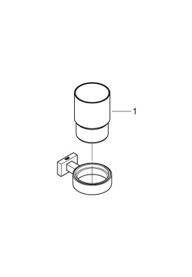 Essentials Cube Склянка скляна з тримачем (40755001)