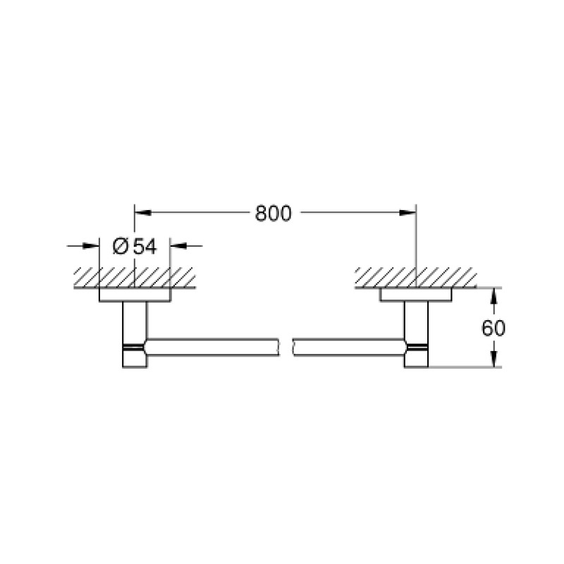 Essentials Тримач для банного рушника 800 мм (40386001)