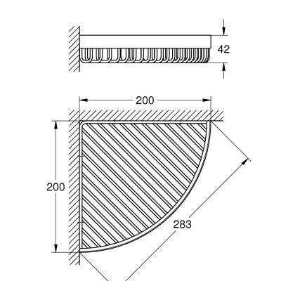 Selection Cube Велика кутова поличка-решітка (40809000)