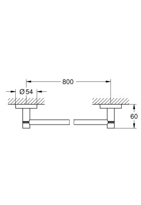 Essentials Тримач для банного рушника 800 мм (40386DC1)