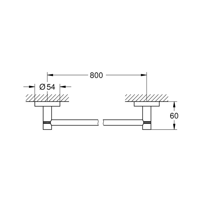 Essentials Тримач для банного рушника 800 мм (40386DC1)
