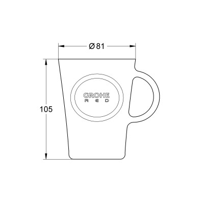 Набір чашок GROHE Red (4 шт) (40432000)