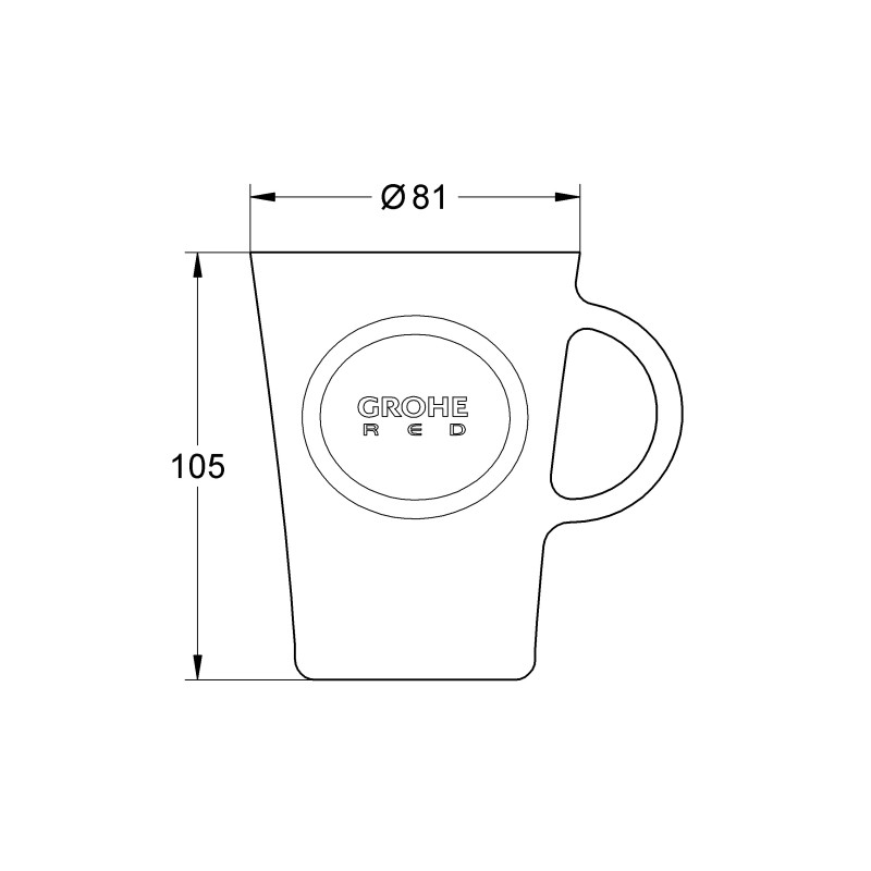 Набір чашок GROHE Red (4 шт) (40432000)