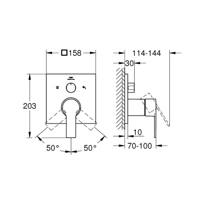 Allure Одноважільний змішувач на 3 виходи (29176001)