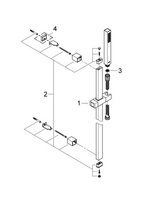 Euphoria Cube+ Stick Душовий набір, 1 режим струменя (27891000)