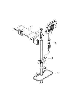 Rainshower SmartActive Cube 130 Душовий гарнітур, 3 режими струменю (26586000)