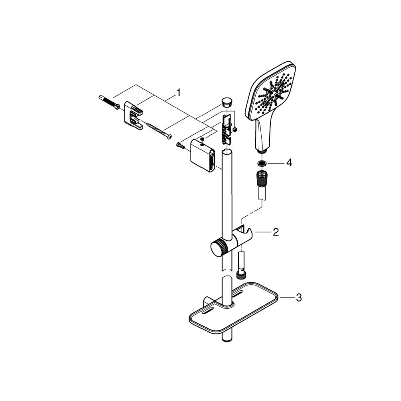 Rainshower SmartActive Cube 130 Душовий гарнітур, 3 режими струменю (26586000)