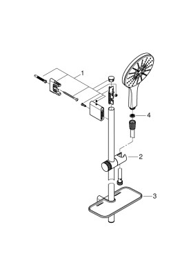 Rainshower Smartactive 150 Душовий гарнітур, 3 режими струменя (26592LS0)