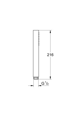 Ручний душ GROHE Euphoria Cube Stick, 1 режим, метал (27884001)