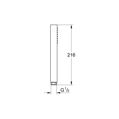 Ручний душ GROHE Euphoria Cube Stick, 1 режим, метал (27884001)