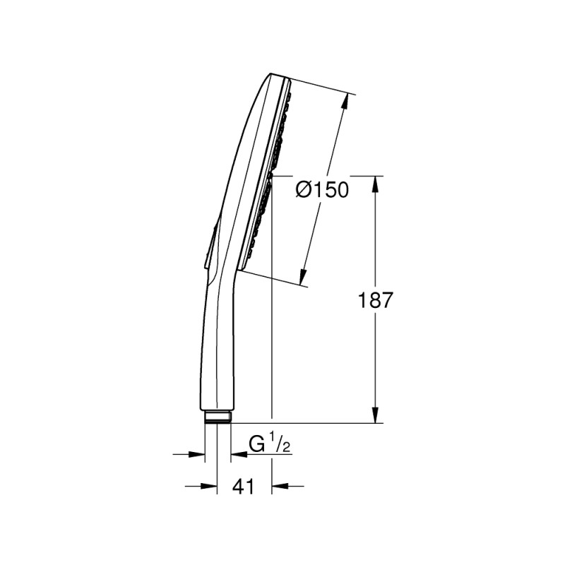 Rainshower Smartactive 150 Ручний душ, 3 режими струменю (26553000)