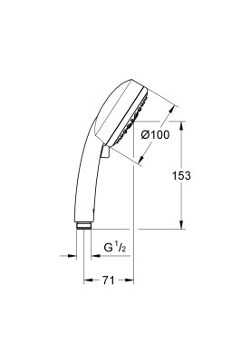 Vitalio Comfort 100 Ручний душ, 4 режими струменя (26094000)