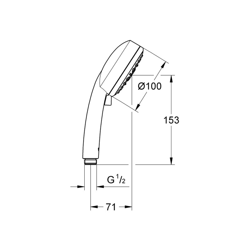 Vitalio Comfort 100 Ручний душ, 4 режима струменю (26094000)