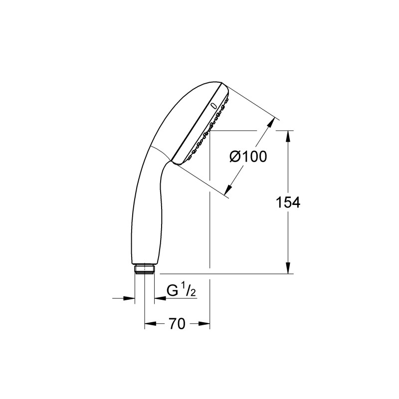 QuickFix Vitalio Start 100 Ручний душ, 1 режим струменю (27941000)