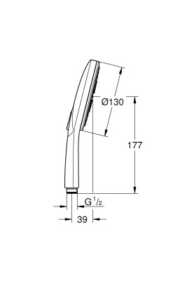 Rainshower Smartactive 130 Ручний душ, 3 режими струменю (22127KF0)