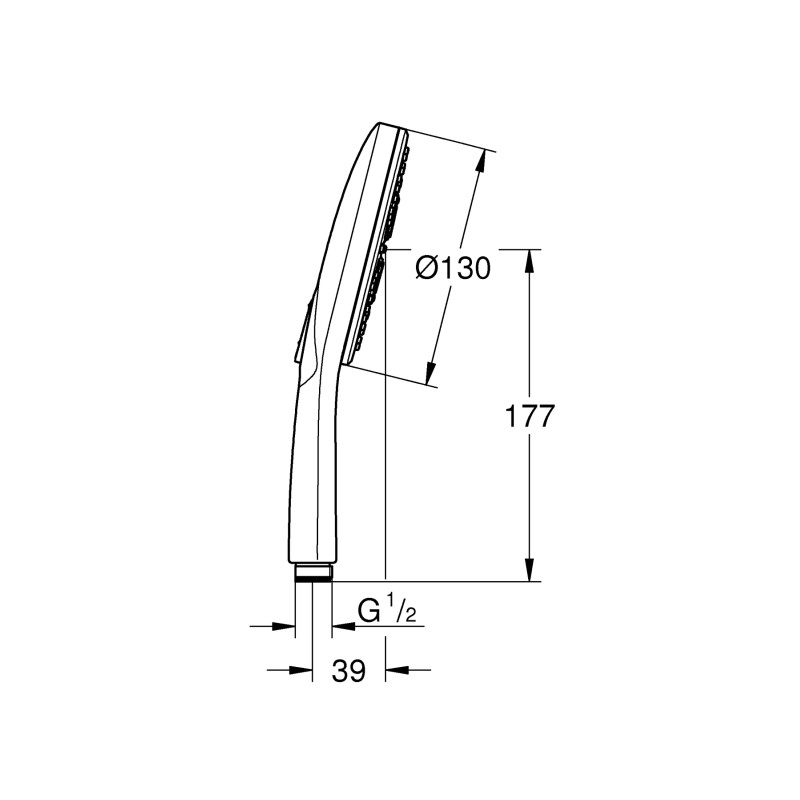 Rainshower Smartactive 130 Ручний душ, 3 режими струменю (22127KF0)