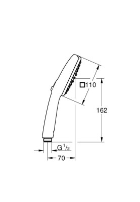 Tempesta Cube 110 Ручний душ, 2 режими струменя (27571003)