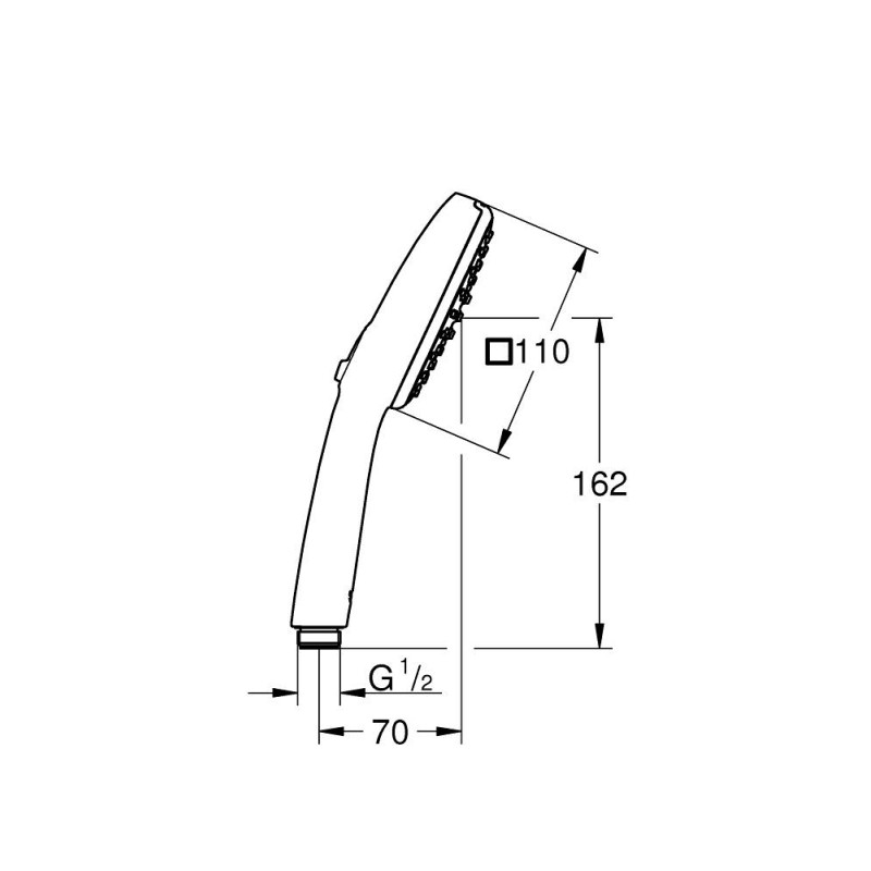 Tempesta Cube 110 Ручний душ, 2 режими струменю (27571003)