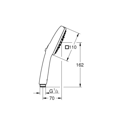 Tempesta Cube 110 Ручний душ, 3 режими струменя (27572003)