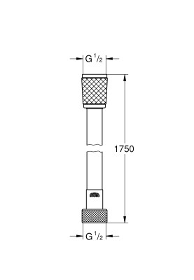 VitalioFlex Comfort TwistStop Душовий шланг 1750 мм (28745002)