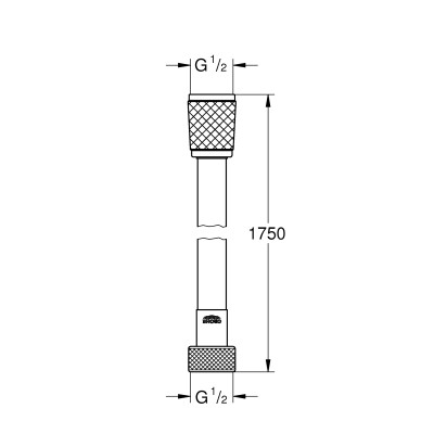 VitalioFlex Comfort TwistStop Душовий шланг 1750 мм (28745002)