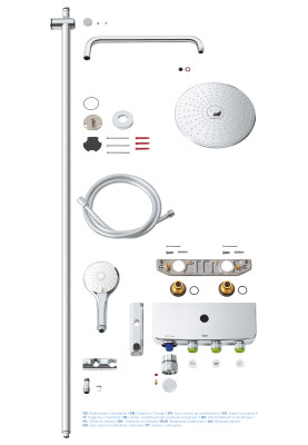 Euphoria SmartControl System 260 Mono Душова система з термостатом для ванни (26510000)