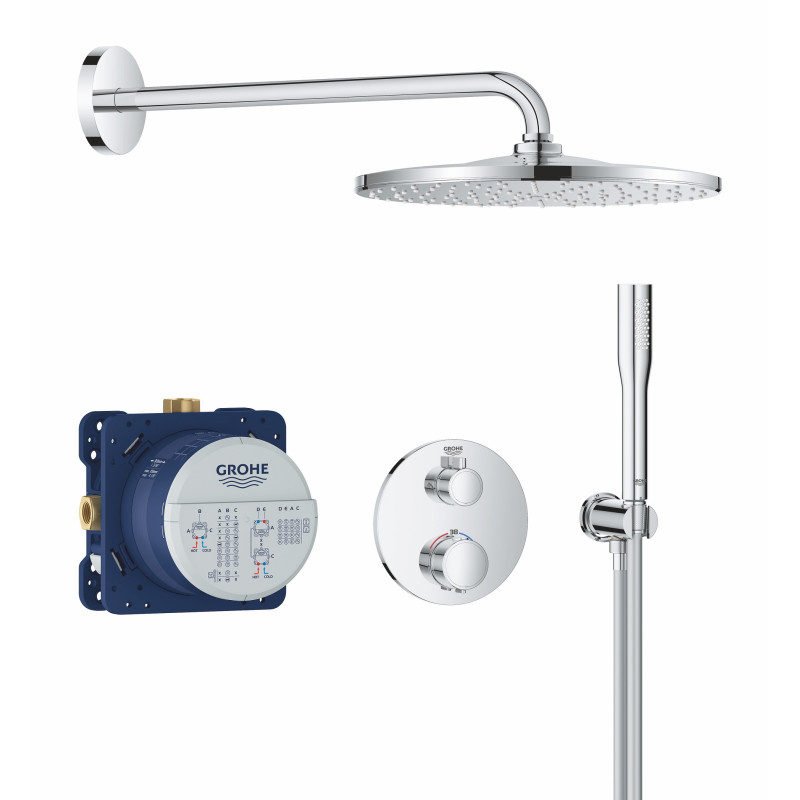 Grohtherm Душова система з термостатом прихованого монтажу з Rainshower Mono 310 (34869000)