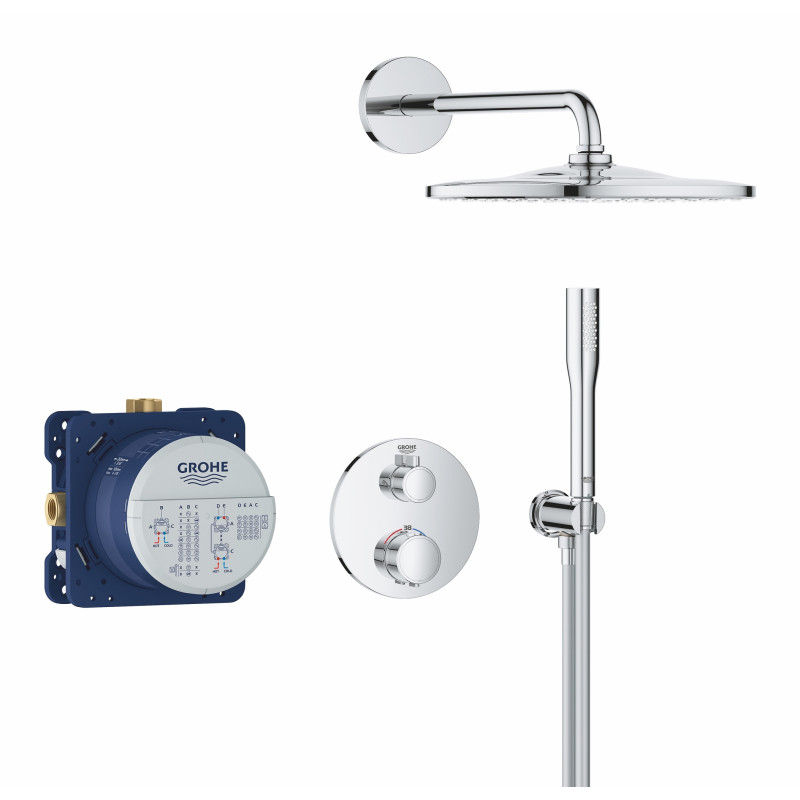 Grohtherm Душова система з термостатом прихованого монтажу з Rainshower Mono 310 (34869000)