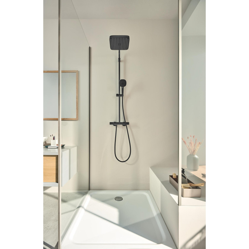 Tempesta System 250 Cube Душова система з термостатом для настінного монтажу (266892431)