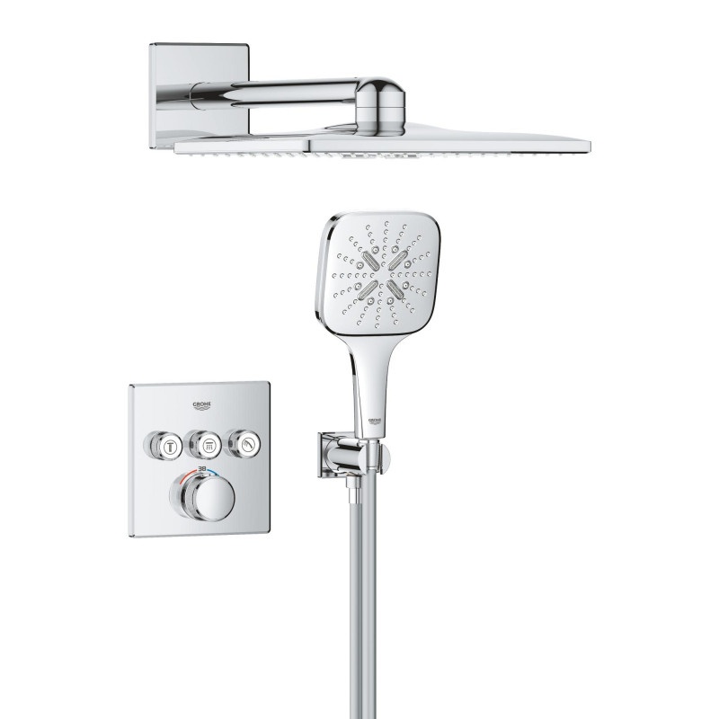 Grohtherm SmartControl Прихована душова система з Rainshower SmartActive 310 Cube (1039980000)