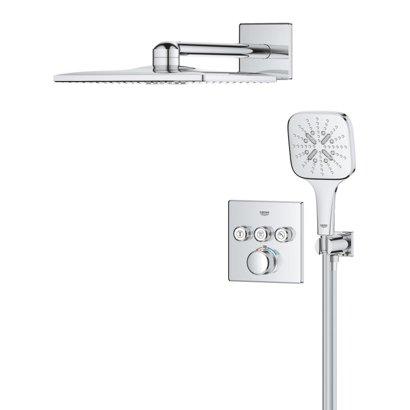 Grohtherm SmartControl Прихована душова система з Rainshower SmartActive 310 Cube (1039980000)