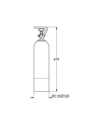 GROHE Blue балон із вуглекислим газом CO2, 1 шт. - 2 кг (40423000)