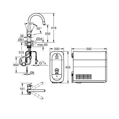 GROHE Blue Home Стартовий комплект, C-вилив (31541000)